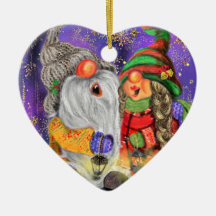 Enfeites de natal Gnome de Casal Feliz