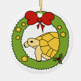 Enfeites de natal gregos dourados da tartaruga