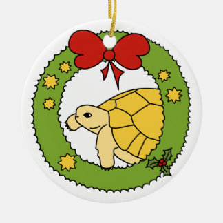 Enfeites de natal gregos dourados da tartaruga