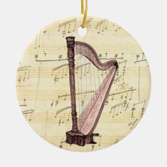 Enfeites de natal Harp Music (Frente)