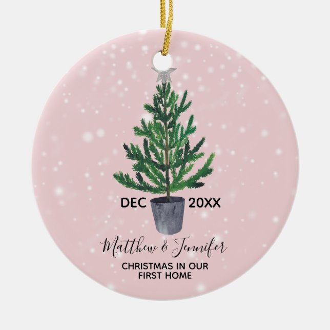 Enfeites de natal Home do feriado do primeiro (Frente)