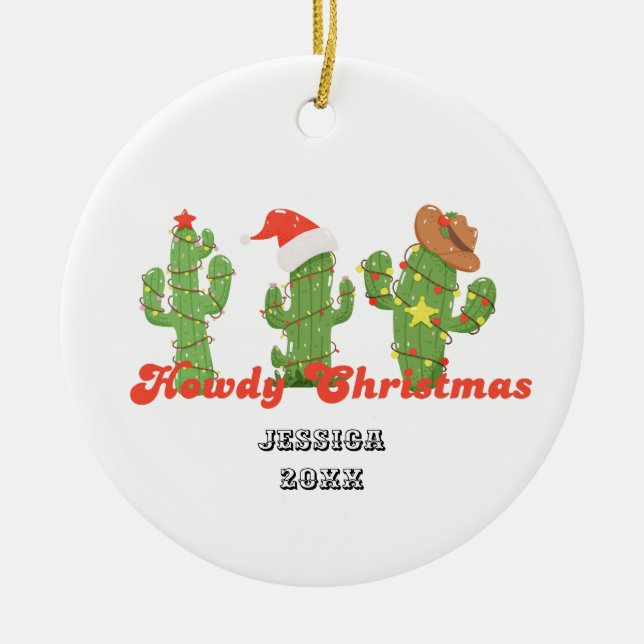 Enfeites de natal Howdy Personalizado (Frente)