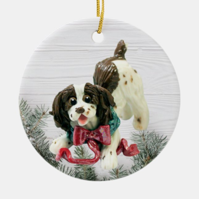 Enfeites de natal Inglês Springer Spaniel (Frente)
