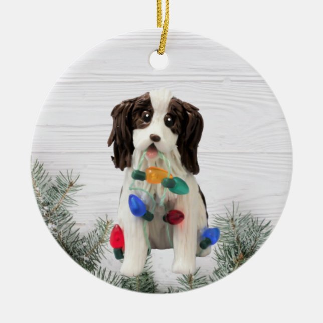 Enfeites de natal Inglês Springer Spaniel (Frente)