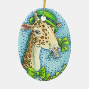 ENFEITES DE NATAL IRLANDESES do GIRAFA do dia de