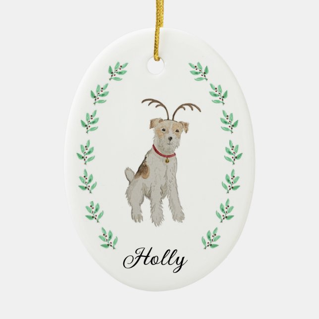 Enfeites de natal Jack Russell (Frente)