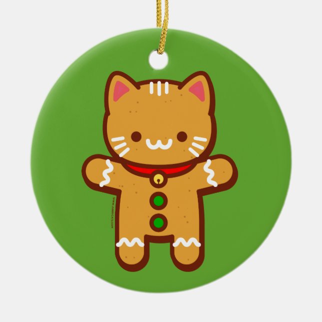 Enfeites de natal JubbyCats - Gato gengibre (Frente)