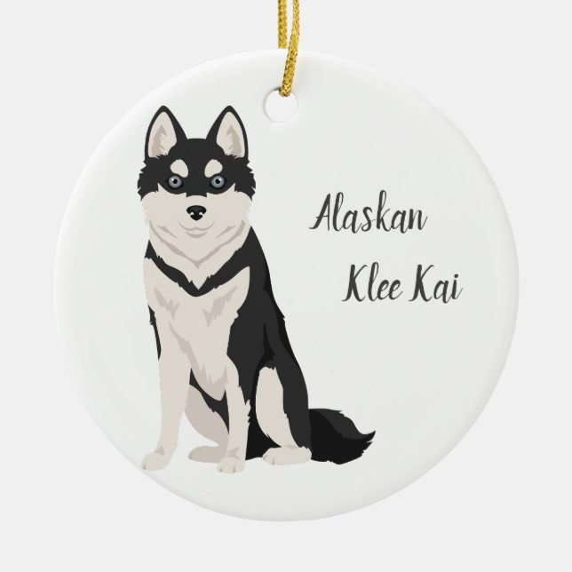 Enfeites de natal Klee Kai. Klee Kai Snow (Frente)