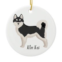 Enfeites de natal Klee Kai. Klee Kai Snow