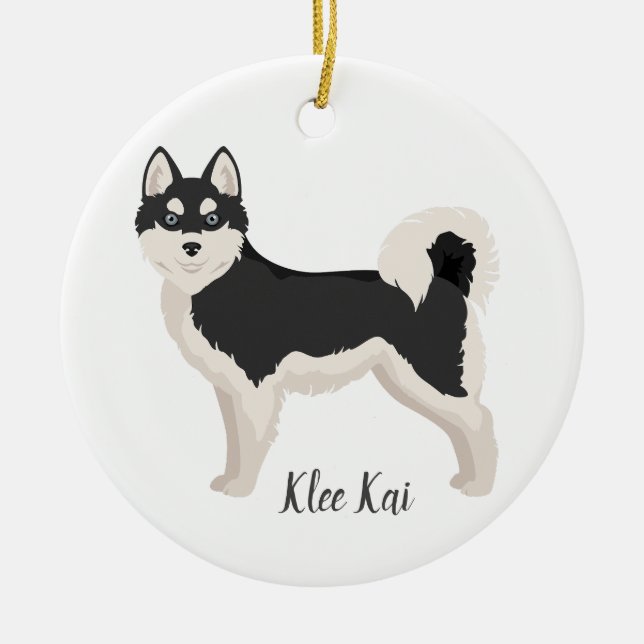 Enfeites de natal Klee Kai. Klee Kai Snow (Frente)