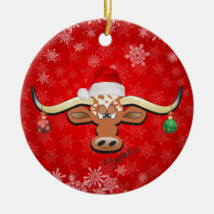 Enfeites de natal Longhorn Steer