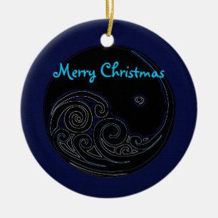 Enfeites de natal lunares da maré