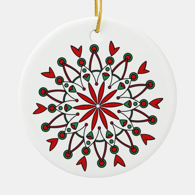 Enfeites de natal Mandala (Frente)