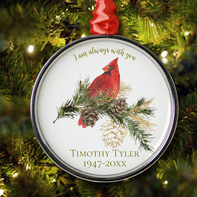 Enfeites de natal Memorial do Cardeal Vermelho (Red Cardinal Memorial Christmas Ornament
)