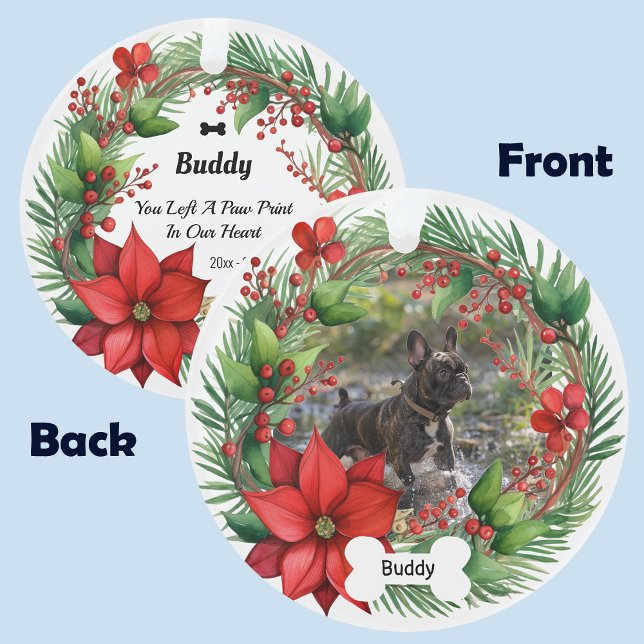 enfeites de natal Memorial Pet de 2 lados (2-sides Pet Memorial Christmas Ornament)
