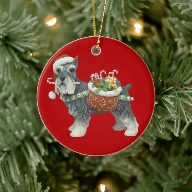 Enfeites de natal Miniatura de Cachorro Schnauzer (Árvore)