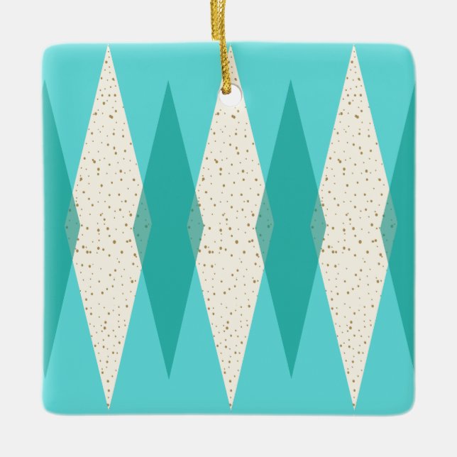 Enfeites de natal modernos de Argyle do meio (Frente)