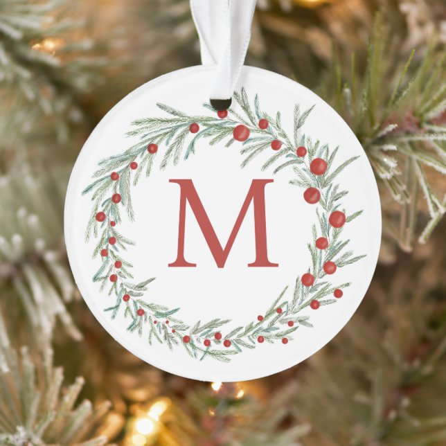 Enfeites de natal Monograma Wreath (Árvore)