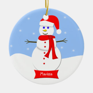Enfeites de natal Monogrammed Snowman