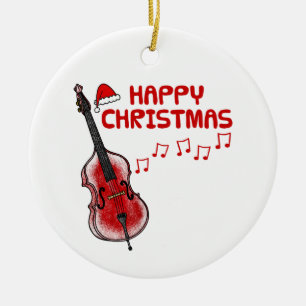 Enfeites de natal Musical Bass Bassista Duplo
