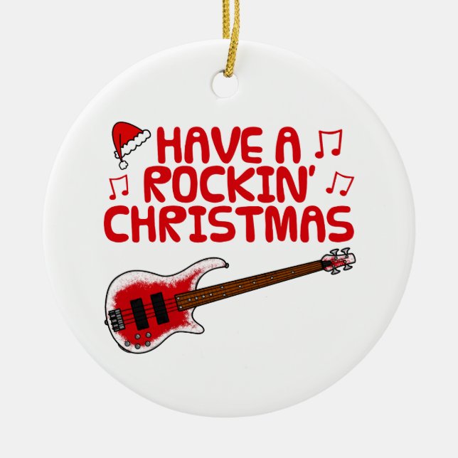 Enfeites de natal Musical de Bass Guitar (Frente)