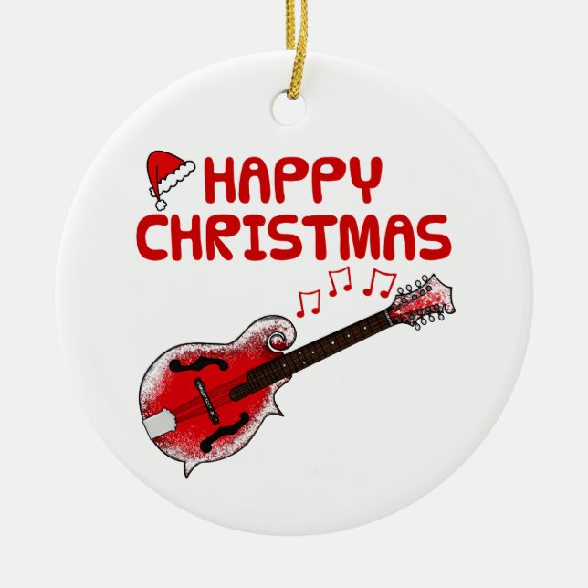 Enfeites de natal Musical de Mandolin Folk (Frente)