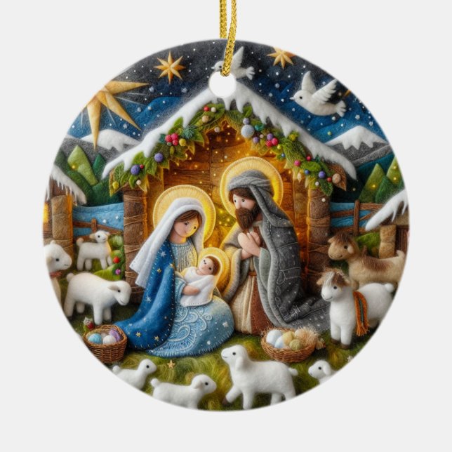 Enfeites de natal Natividade (Frente)