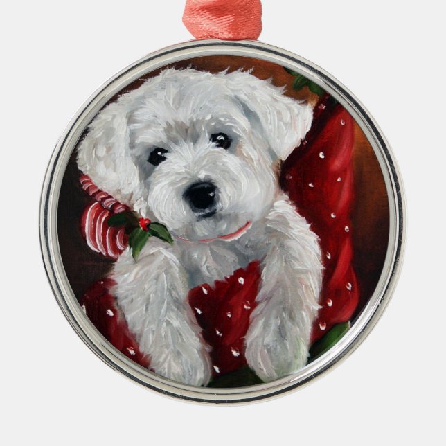Enfeites de natal ocidentais do terrier das (Frente)