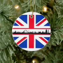 Enfeites de natal Olho Union Jack Flag London