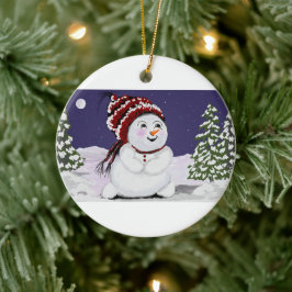 Enfeites de natal Original Digital Snowman