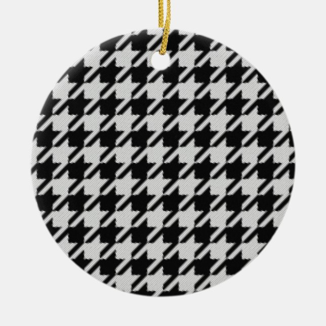 Enfeites de natal Padrão de Weave Houndstooth (Frente)