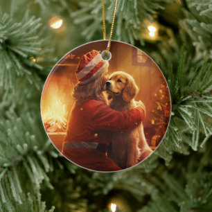 Enfeites de natal Panelado Cocker, Pet Fireman
