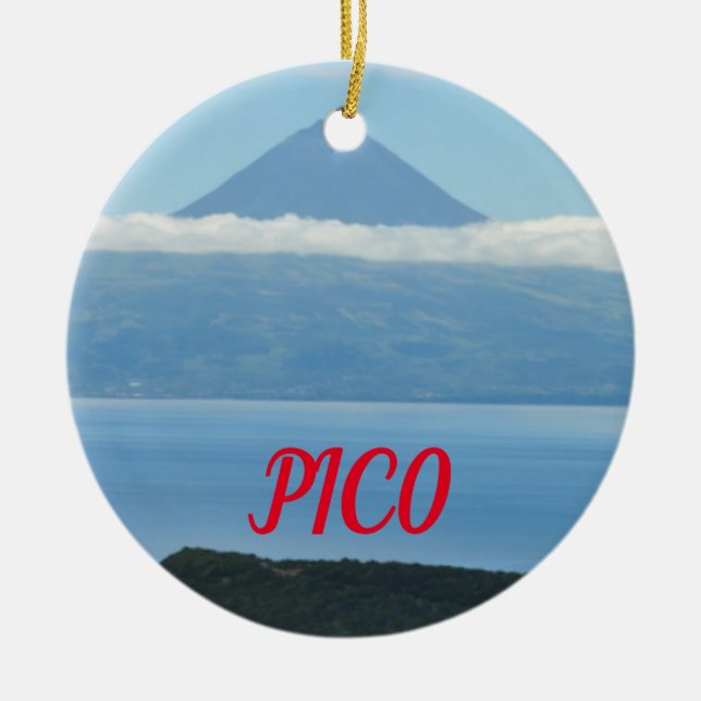 Enfeites de natal Panorâmico Pico Açores (Frente)