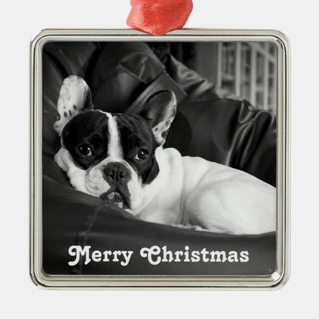 Enfeites de natal para Bulldog Francês Personaliza (Frente)