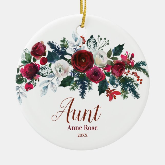 Enfeites de natal para ser tia presente para irmã (Frente)