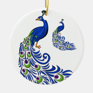 enfeites de natal-Peacocks