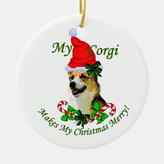 Enfeites de natal Pembroke Welsh Corgi (Frente)