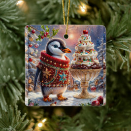 Enfeites de natal Penguin Sundae