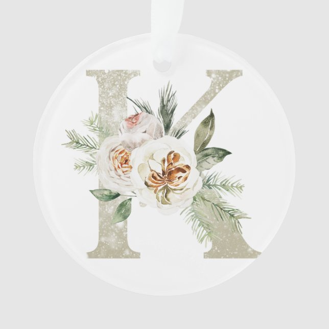 Enfeites de natal personalizado com suas iniciais (Frente)