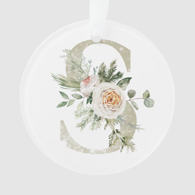 Enfeites de natal personalizado com suas iniciais (Frente)