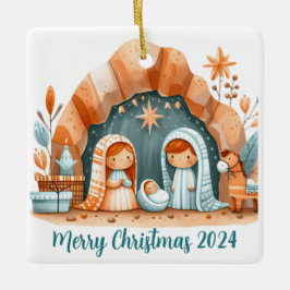 Enfeites de natal Personalizado da Cena de Nativid