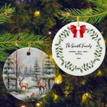 Enfeites de natal Personalizado Da Família, 2 Lado