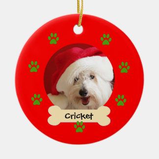 Enfeites de natal Personalizado de Cães - 1 lado