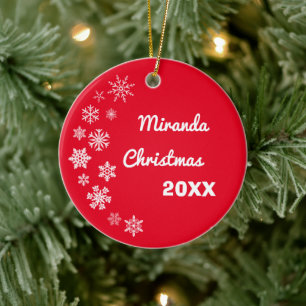 Enfeites de natal personalizado de flocos de neve