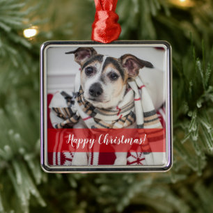 Enfeites de natal Personalizado de Fotografia e Te