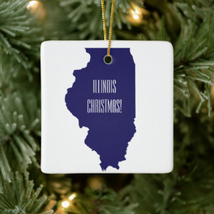Enfeites de natal Personalizado de Illinois