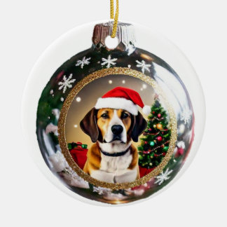 Enfeites de natal Personalizado de Imagem de Cão