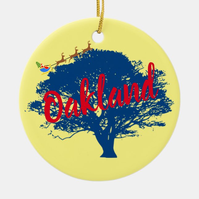 Enfeites de natal Personalizado de Oakland Califor (Frente)
