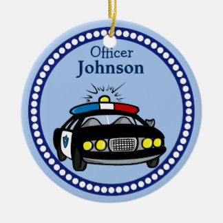 Enfeites de natal Personalizado do Carro de Políci