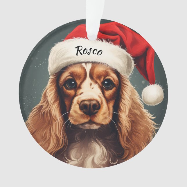 Enfeites de natal Personalizado do Cocker Spaniel (Frente)